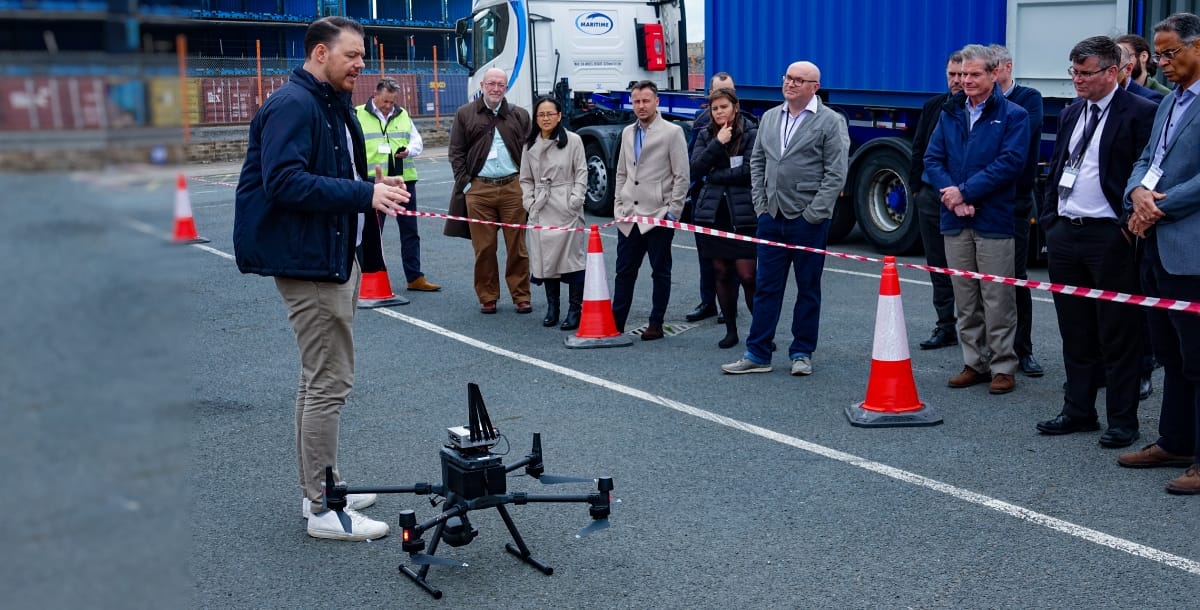 UL’s drone-based autonomous application at 5G logistics project Event